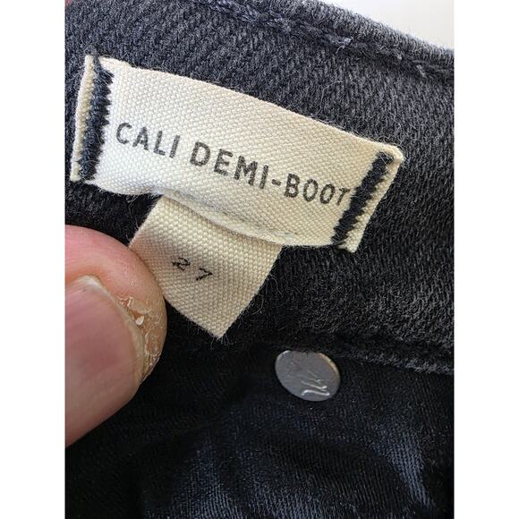 MADEWELL Black Cali Demi Boot Slight Fade Casual Jeans SZ 27 - Picture 4 of 9